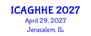 International Conference on Applied Geotechnics, Hydrology and Hydraulic Engineering (ICAGHHE) April 29, 2027 - Jerusalem, Israel International Conference on Applied Geotechnics, Hydrology and Hydraulic Engineering (ICAGHHE) April 29, 2027 - Jerusalem, Israel