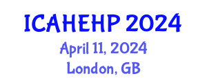 International Conference on Applied Health Economics and Health Policy (ICAHEHP) April 11, 2024 - London, United Kingdom