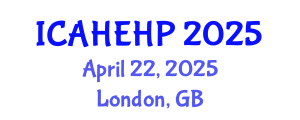 International Conference on Applied Health Economics and Health Policy (ICAHEHP) April 22, 2025 - London, United Kingdom