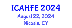 International Conference on Applied Human Factors and Ergonomics (ICAHFE) August 22, 2024 - Nicosia, Cyprus