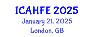 International Conference on Applied Human Factors and Ergonomics (ICAHFE) January 21, 2025 - London, United Kingdom