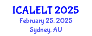 International Conference on Applied Linguistics and English Language Teaching (ICALELT) February 25, 2025 - Sydney, Australia