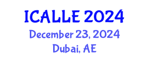 International Conference on Applied Linguistics and Language Education (ICALLE) December 23, 2024 - Dubai, United Arab Emirates