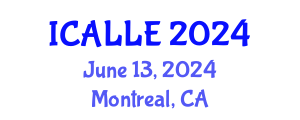 International Conference on Applied Linguistics and Language Education (ICALLE) June 13, 2024 - Montreal, Canada