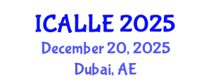 International Conference on Applied Linguistics and Language Education (ICALLE) December 20, 2025 - Dubai, United Arab Emirates