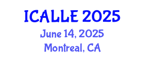 International Conference on Applied Linguistics and Language Education (ICALLE) June 14, 2025 - Montreal, Canada