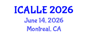 International Conference on Applied Linguistics and Language Education (ICALLE) June 14, 2026 - Montreal, Canada