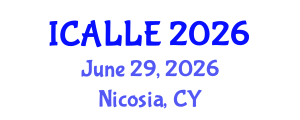 International Conference on Applied Linguistics and Language Education (ICALLE) June 29, 2026 - Nicosia, Cyprus International Conference on Applied Linguistics and Language Education (ICALLE) June 29, 2026 - Nicosia, Cyprus
