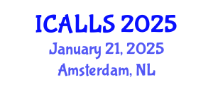 International Conference on Applied Linguistics and Language Studies (ICALLS) January 21, 2025 - Amsterdam, Netherlands