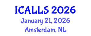 International Conference on Applied Linguistics and Language Studies (ICALLS) January 21, 2026 - Amsterdam, Netherlands