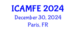 International Conference on Applied Mathematical Finance and Economics (ICAMFE) December 30, 2024 - Paris, France