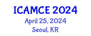 International Conference on Applied Mathematics and Computational Engineering (ICAMCE) April 25, 2024 - Seoul, Republic of Korea