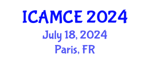 International Conference on Applied Mathematics and Computational Engineering (ICAMCE) July 18, 2024 - Paris, France