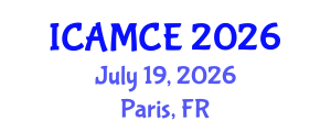 International Conference on Applied Mathematics and Computational Engineering (ICAMCE) July 19, 2026 - Paris, France