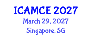 International Conference on Applied Mathematics and Computational Engineering (ICAMCE) March 29, 2027 - Singapore, Singapore International Conference on Applied Mathematics and Computational Engineering (ICAMCE) March 29, 2027 - Singapore, Singapore
