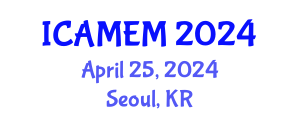 International Conference on Applied Mathematics and Engineering Mathematics (ICAMEM) April 25, 2024 - Seoul, Republic of Korea
