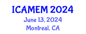 International Conference on Applied Mathematics and Engineering Mathematics (ICAMEM) June 13, 2024 - Montreal, Canada