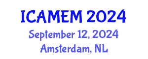 International Conference on Applied Mathematics and Engineering Mathematics (ICAMEM) September 12, 2024 - Amsterdam, Netherlands