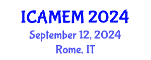 International Conference on Applied Mathematics and Engineering Mathematics (ICAMEM) September 12, 2024 - Rome, Italy