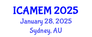 International Conference on Applied Mathematics and Engineering Mathematics (ICAMEM) January 28, 2025 - Sydney, Australia