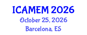 International Conference on Applied Mathematics and Engineering Mathematics (ICAMEM) October 25, 2026 - Barcelona, Spain