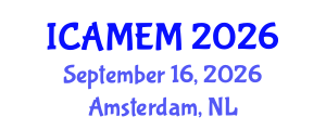 International Conference on Applied Mathematics and Engineering Mathematics (ICAMEM) September 16, 2026 - Amsterdam, Netherlands