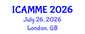 International Conference on Applied Mathematics and Mathematical Engineering (ICAMME) July 26, 2026 - London, United Kingdom