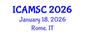 International Conference on Applied Mathematics and Scientific Computing (ICAMSC) January 18, 2026 - Rome, Italy