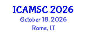 International Conference on Applied Mathematics and Scientific Computing (ICAMSC) October 18, 2026 - Rome, Italy