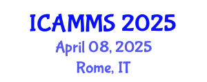 International Conference on Applied Mathematics, Modelling and Simulation (ICAMMS) April 08, 2025 - Rome, Italy