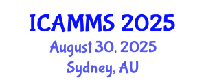 International Conference on Applied Mathematics, Modelling and Simulation (ICAMMS) August 30, 2025 - Sydney, Australia