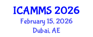 International Conference on Applied Mathematics, Modelling and Simulation (ICAMMS) February 15, 2026 - Dubai, United Arab Emirates