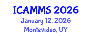 International Conference on Applied Mathematics, Modelling and Simulation (ICAMMS) January 12, 2026 - Montevideo, Uruguay International Conference on Applied Mathematics, Modelling and Simulation (ICAMMS) January 12, 2026 - Montevideo, Uruguay