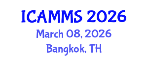 International Conference on Applied Mathematics, Modelling and Simulation (ICAMMS) March 08, 2026 - Bangkok, Thailand