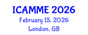 International Conference on Applied Mechanics and Materials Engineering (ICAMME) February 15, 2026 - London, United Kingdom