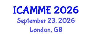 International Conference on Applied Mechanics and Materials Engineering (ICAMME) September 23, 2026 - London, United Kingdom