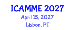 International Conference on Applied Mechanics and Materials Engineering (ICAMME) April 15, 2027 - Lisbon, Portugal International Conference on Applied Mechanics and Materials Engineering (ICAMME) April 15, 2027 - Lisbon, Portugal