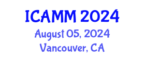 International Conference on Applied Mechanics and Mathematics (ICAMM) August 05, 2024 - Vancouver, Canada