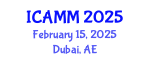 International Conference on Applied Mechanics and Mathematics (ICAMM) February 15, 2025 - Dubai, United Arab Emirates