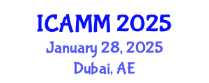 International Conference on Applied Mechanics and Mathematics (ICAMM) January 28, 2025 - Dubai, United Arab Emirates