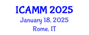 International Conference on Applied Mechanics and Mathematics (ICAMM) January 18, 2025 - Rome, Italy