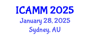 International Conference on Applied Mechanics and Mathematics (ICAMM) January 28, 2025 - Sydney, Australia