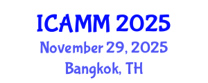 International Conference on Applied Mechanics and Mathematics (ICAMM) November 29, 2025 - Bangkok, Thailand