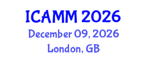 International Conference on Applied Mechanics and Mathematics (ICAMM) December 09, 2026 - London, United Kingdom International Conference on Applied Mechanics and Mathematics (ICAMM) December 09, 2026 - London, United Kingdom