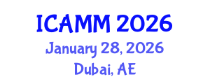 International Conference on Applied Mechanics and Mathematics (ICAMM) January 28, 2026 - Dubai, United Arab Emirates