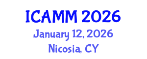 International Conference on Applied Mechanics and Mathematics (ICAMM) January 12, 2026 - Nicosia, Cyprus International Conference on Applied Mechanics and Mathematics (ICAMM) January 12, 2026 - Nicosia, Cyprus