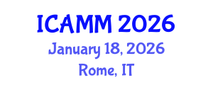 International Conference on Applied Mechanics and Mathematics (ICAMM) January 18, 2026 - Rome, Italy