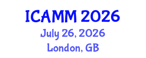 International Conference on Applied Mechanics and Mathematics (ICAMM) July 26, 2026 - London, United Kingdom