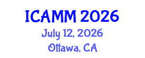 International Conference on Applied Mechanics and Mathematics (ICAMM) July 12, 2026 - Ottawa, Canada