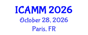 International Conference on Applied Mechanics and Mathematics (ICAMM) October 28, 2026 - Paris, France